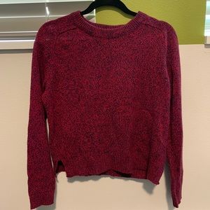 Red and blue sweater
